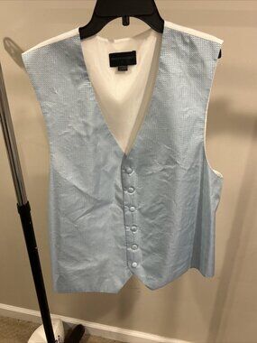 Pronto-Uomo Light Blue Pronto Uomo Large Light Blue 6 Button Vest Sz LARGE